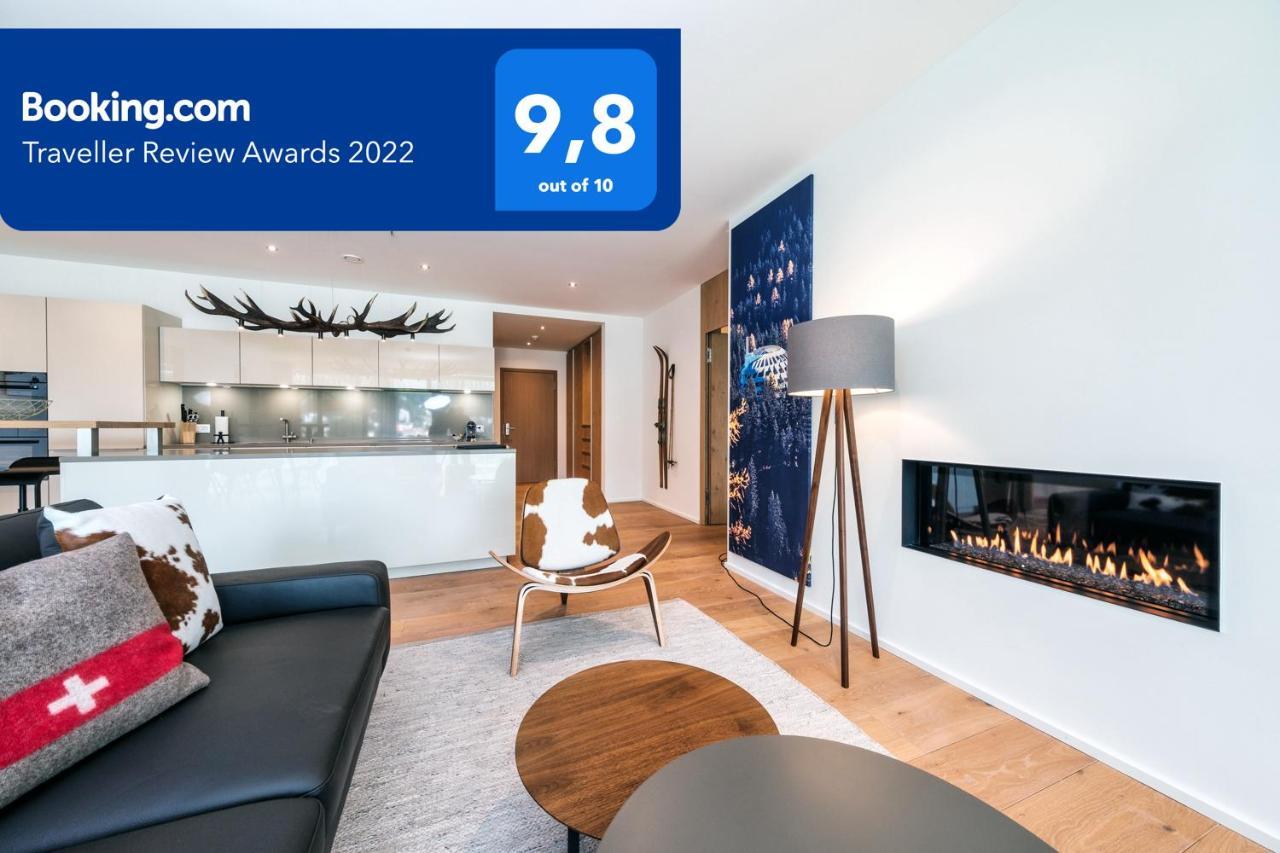 Luxury Panorama Apartment With Alpengold Spa Access Davos Exterior foto